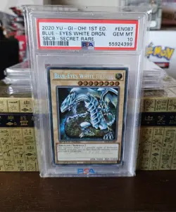 Yu-Gi-Oh! 1st Edition Blue Eyes White Dragon SBCB Secret Rare PSA 10 Speed Duel - Image 1