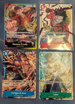 Monkey.D.Luffy ST01-012 3rd Anniversary Tournament Complete Set NM One Piece Tcg - Image 3