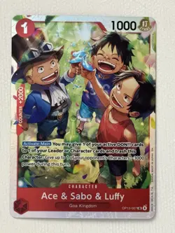 Ace & Sabo & Luffy - OP13-007 SR Carrying On His Will Holo Foil One Piece TCG - Image 1