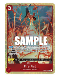 One Piece Pillars of Strength Fire Fist Alt Art OP03-018 Near Mint english - Image 1