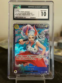 CGC 10 Gem Mint Yamato OP04-112 Flagship Battle Top 8 Winner One Piece - Image 1