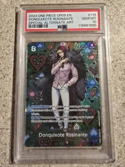2024 ONE PIECE OP09-EMPERORS IN THE NEW WORLD #119 DONQUIXOTE ROSINANTE PSA 10 - Image 1