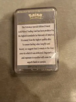 NINTENDO POLYWHIRL LIMITED EDITION 23K GOLD OLATED TRADING CARD - Image 2