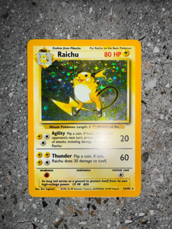 Pokemon TCG Cards Raichu 14/102 Base Set Holo Rare - Image 4