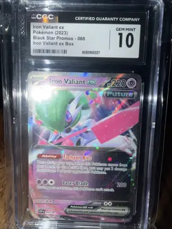 Pokemon Iron Valiant EX Paradox Rift Black Star Promo Card 68/100 CGC 10 - Image 1