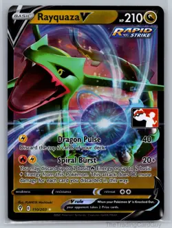 Rayquaza V Ultra Rare Prize Pack Series Cards Holo 110/203 NM - Image 1