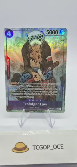 OP07 Treasure Rare (TR) ST10-010 Trafalgar Law One Piece Card Game English NM - Image 1