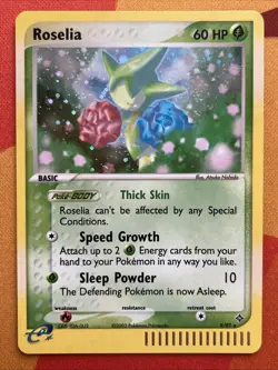 Pokemon Card - Roselia - E-Reader - Holo Rare (9/97) ex Dragon NM - Image 1