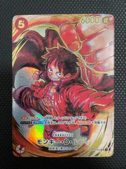One Piece Card Monkey D Luffy ST01-012 SR Signed by Eiichiro Oda Japanese - Image 1