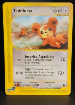 Pokemon Card - Teddiursa Skyridge 109/144 Common - Image 1