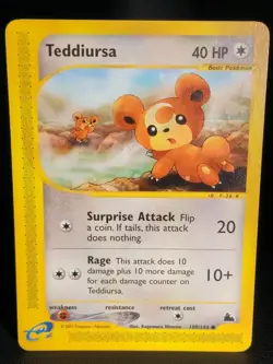 Pokemon Card - Teddiursa Skyridge 109/144 Common - Image 4