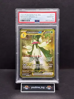 2023 Pokemon Pal EN-Paldea Evolved Hyper Rare Meowscarada EX #271 PSA 10 - Image 1