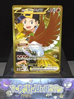 Pokemon Card Ethan's Ho-Oh Ex 239/182 Destined Rivals Gold Hyper Rare NM - Image 1