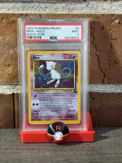 Pokemon 2000 Mew #9 Holo Black Star Promo PSA 9 - Image 1