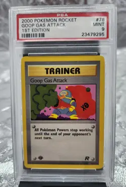 #78 2000 Pokemon Rocket Goop Gas Attack 1st Edition PSA 9 Mint - Image 1