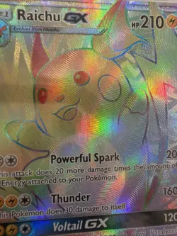Pokemon Raichu GX Rainbow 2017 Shining Legends 75/73 PSA 9 ⚡ - Image 3