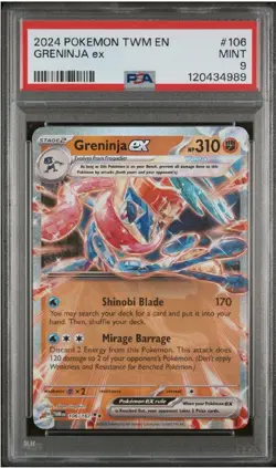 2024 Pokemon Twilight Masquerade EN Greninja Ex PSA 9 - Image 1