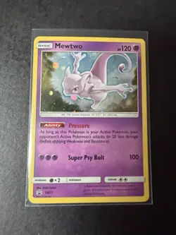 Pokemon TCG Mewtwo Holo Black Star Promo #SM77 NM/Mint Condition - Image 1