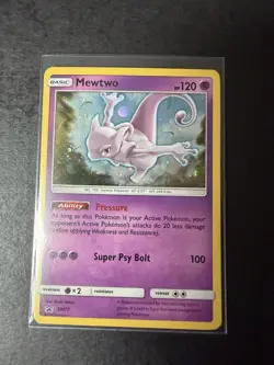 Pokemon TCG Mewtwo Holo Black Star Promo #SM77 NM/Mint Condition - Image 3