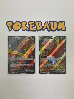 Moltres EX 208/182 + Ho-Oh 209/182 Destined Rivals Illustration Rare Pokemon Lot - Image 1