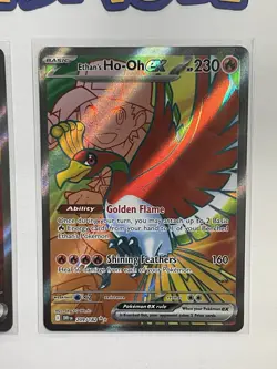 Moltres EX 208/182 + Ho-Oh 209/182 Destined Rivals Illustration Rare Pokemon Lot - Image 4
