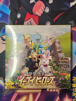 Pokemon TCG Sword & Shield: Eevee Heroes Booster Box Japanese Version Sealed - Image 1