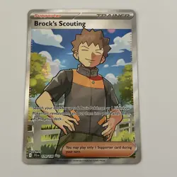 Brock's Scouting 179/159 Sv09: Journey Together Holo Full Art Pokemon Trainer - Image 1
