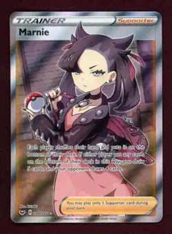 2020 POKEMON SWORD & SHIELD FULL ART MARNIE 200/202 - Image 1
