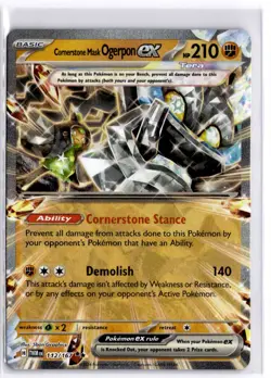 Cornerstone Mask Ogerpon ex 112/167 Pokemon SV06: Twilight Masquerade NM - Image 1