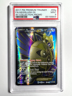 PSA 9 Mint Full Art Aegislash EX Promo 2017 Pokemon XY Premium Collection #65a - Image 1