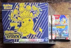 Pokemon Surging Sparks SEALED ETB + Booster Bundle Box - Image 1