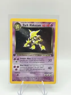 Pokemon TCG 1st Edition Dark Alakazam 1/82 Team Rocket Holo - Image 1