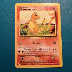 OC Ink Error Charmander Unlimit Base Set 1999 Pokemon Hickey Misprint Miscut LP - Image 1