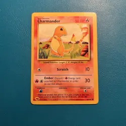 OC Ink Error Charmander Unlimit Base Set 1999 Pokemon Hickey Misprint Miscut LP - Image 2