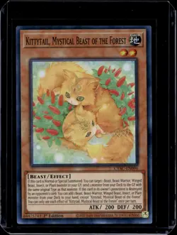 YuGiOh! Kittytail Mystical Beast of the Forest CYAC-EN096 Super Rare 1st Edition - Image 1