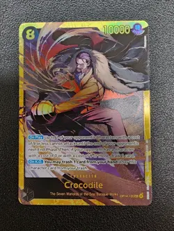 Crocodile OP14-120 SEC One Piece TCG The Azure Sea's Seven Warlords Foil - Image 1