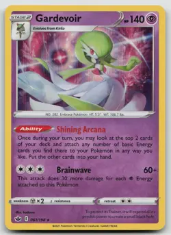 Pokemon Card Gardevoir Holo Rare SWSH06: Chilling Reign 061/198 - Image 1