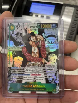 Mihawk OP14-119 SEC Manga Alt Art The Azure Sea's Seven ONE PIECE Card Japanese - Image 1