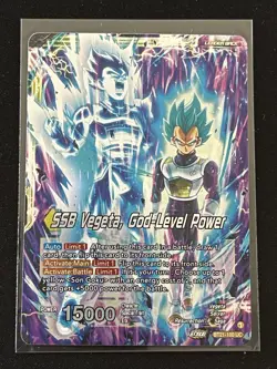 Dragon Ball Super Card Game SSB Vegeta God Level Power Leader Foil Card - Image 1