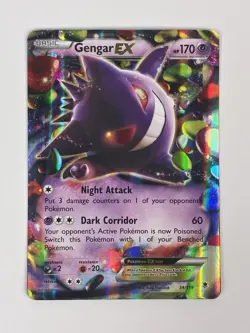 Gengar EX 34/119 - Phantom Forces - Ultra Rare Holo Pokemon Card MP/HP - Image 1