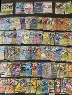 Pokemon TCG 104 Pokemon Cards lot - ex, V, some Vstar and Vmax - NM or Better! - Image 1