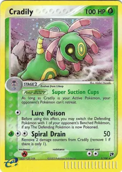 Cradily 3/100 TCG 2003 Pokemon Sandstorm Holo Rare Pokemon Card Near Mint - Image 1