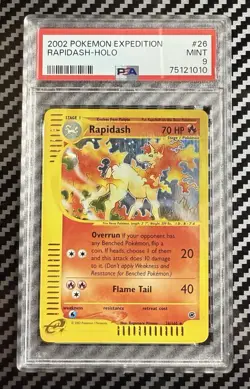 2002 Pokemon Expedition # 26 Rapidash Holo PSA 9 Card MINT! Rare! Free Shipping! - Image 1