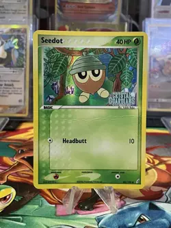 Seedot 60/100 Stamped Reverse Holo EX Crystal Guardians Pokemon Card DMG - Image 1