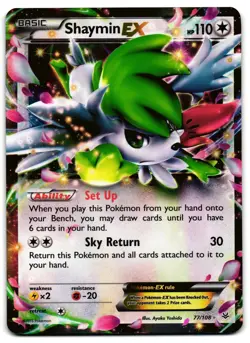 Shaymin EX 77/108 - Roaring Skies Rare EX Pokemon TCG Holo - LP Card - Image 1