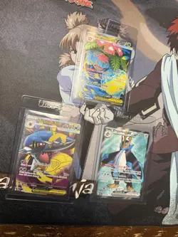 3 Pokemon TCG Holo Ultra Rare Full Art Mega Evolutions And Full Art Card Lot - Image 1