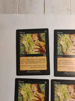 4 X Duress Urza's Saga Sorcery Magic the Gathering TCG Trading Card Mtg - Image 2