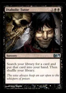 Diabolic Tutor LP Light Play Magic 2010 MTG [7127] - Image 1