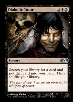 Diabolic Tutor LP Light Play Magic 2010 MTG [7134] - Image 1