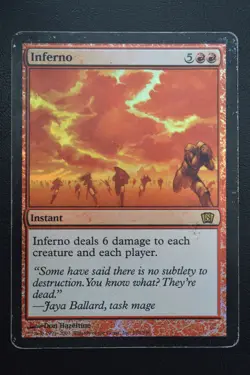 Magic The Gathering MTG INFERNO FOIL Eighth Edition HP Damaged - Image 1